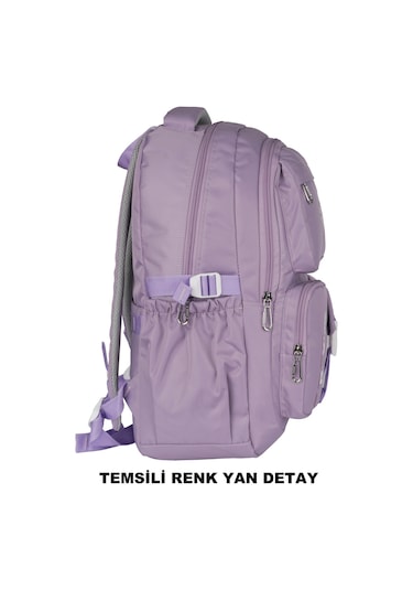 Relaxion Su Geçirmez Çok Gözlü Okul Sırt Çantası Bordo 2058