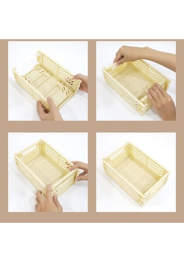 Tongxida Katlanabilir İstiflenebilir Depolama Sepeti Plastik İçi Boş Ev Ofis Düzenleyici Konteyner Büyük Açık Mavi Diğer