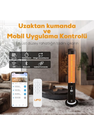 Ufo Therapy Smart 2300 W Mobil Uyumlu Kule Tipi Isıtıcı