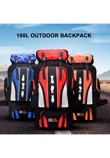 Dianziye Büyük Kapasiteli 100l Su Geçirmez Sırt Çantası - Outdoor Ve Seyahat İçin 111 Karakter Çok Renkli