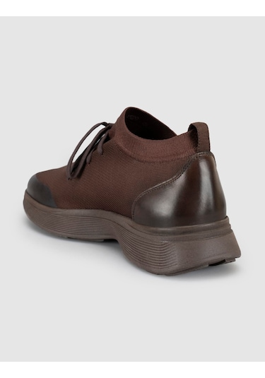 Cabani Castello Kahve Triko & Hakiki Dana Deri Erkek Sneaker Kahverengi Cabani Castello Kahve Triko & Hakiki Dana Deri Erkek Sneaker Kahverengi