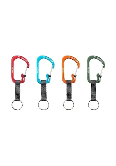 Nite Ize Slidelock Keyring Alüminyum Karabiner 3 -mavi