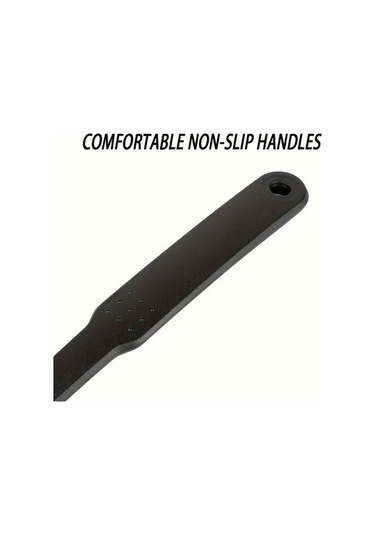 Trendooze 1 Adet Gaojunshop01 Siyah Yapışmaz Nylon Oluklu Spatula Isıya Dayanıklı Bpa İçermez Ergonomik Saplı Siyah Siyah
