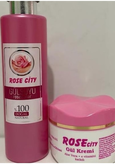 RoseCity 380ML Gülsuyu + 275ML Aloe Vera gül Krem Hediye