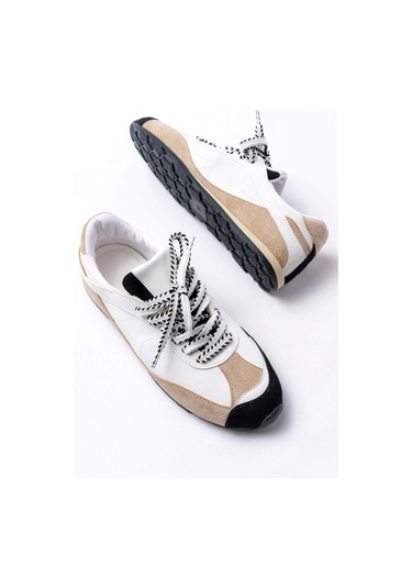 Rs-02 Beyaz Garni İnce Taban Günlük Spor Ayakkabı Beyaz