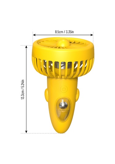 Kangvka Yazın Serinletici: Kol/ Boyun Bağlı Usb Şarjlı Mini Fan, 3 Hız Ayarı, Taşınabilir Ev/ Dışarı/ Seyahat/ Ofis F6 Sarı