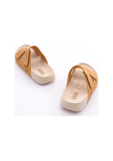 Dgn P27 Kadin Çift Bantli Terlik P27-1512-R25887 Sarı