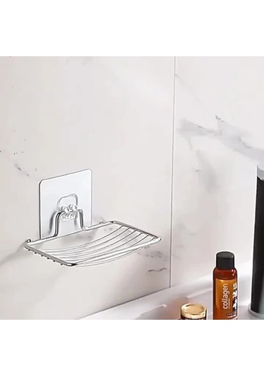 Sunshine011 Silvery Paslanmaz Çelik Sabunluk - Duvara Monte, Paslanmaz, Kolay Kurulum Gümüş