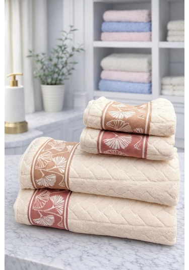 Özdilek Loseta Best Set Hamam Takımı Bej-pembe Çok Renkli