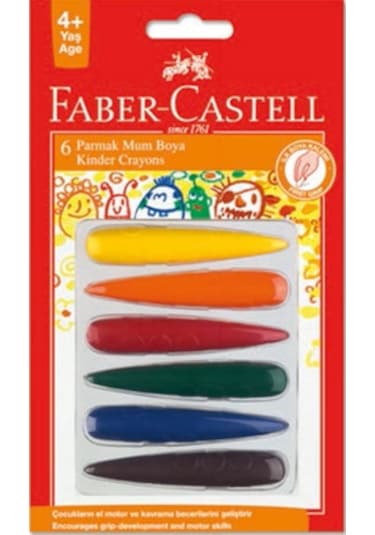 Faber Castell Parmak Mum Boya 6 Renk