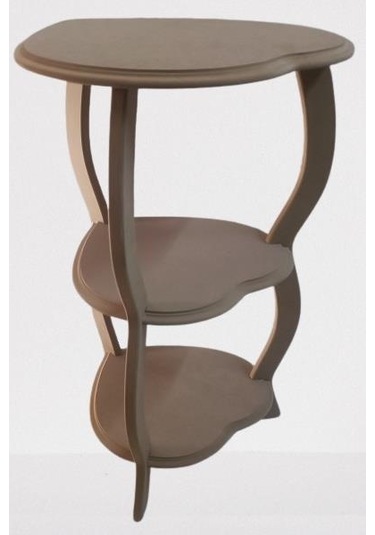 Hobi Adn Dekoratif Kalplı Fiskos Sehpa Ahşap Mdf Ham Cnc Kesim 3 Raf El Yapım