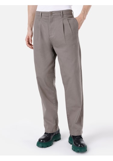 Colins Wide Leg Orta Bel Düz Paça Erkek Pantolon Cl1066461 Yeşil