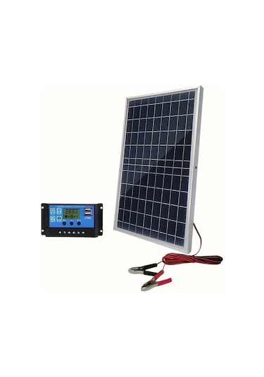 Honeybeeshop Weıhaoxı Solar Paneller 1 Monokristal Güneş Paneli 100a Şarj Kontrol Cihazı Motosiklet Tekne Karavan Kamp Ev Aydınlatma