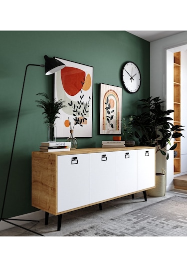 Mirza Modern Konsol 180 Cm Safir Meşe-beyaz