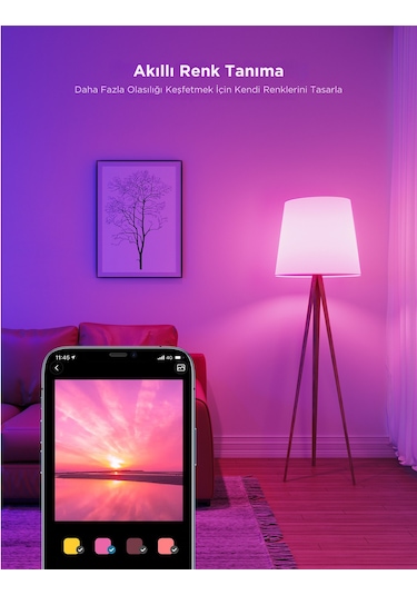 Govee Wifi + Bluetooth 800 Lümen Uygulama Kontrollü Akıllı Ayarlanabilir Modlu Led Ampul