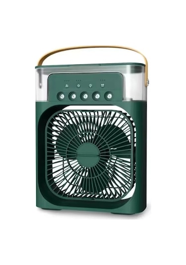 Taşınabilir Fan Klimalar Usb Elektrikli Fan Hava Soğutucu Led Açık Yeşil