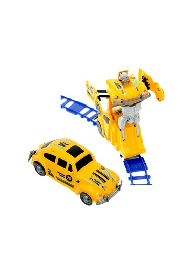 Robot Track Raylı Pilli Robota Dönüşen Araba
