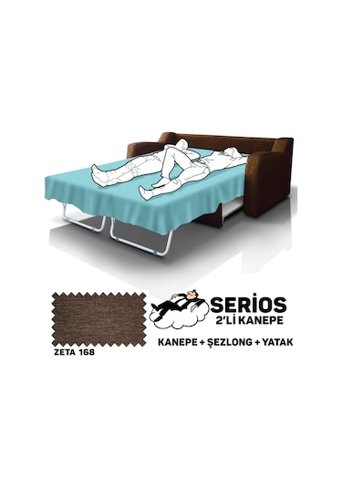 Serios Şezlonglu Yataklı Kanepe - Zeta 168