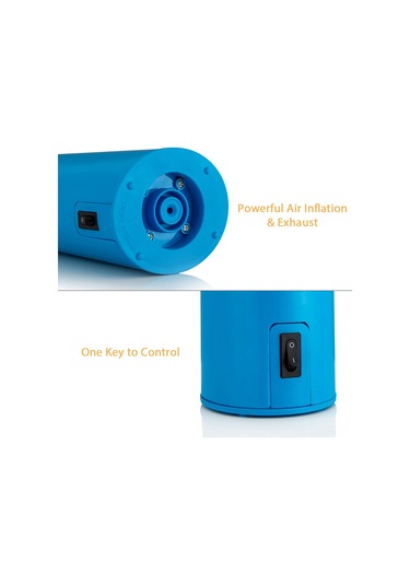 Mufunye Mavi Ev Elektrikli Balon Pompa, Portatif Sessiz Fonksiyonlu 220v Avrupalı Şarj, 2 Uçlu Balon Şişirici