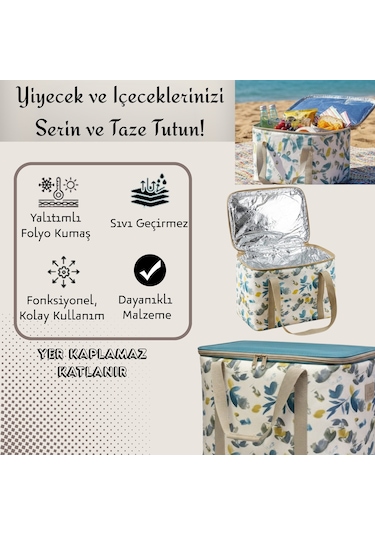 15 Lt Termal Çanta -piknik Çantası-289 Karışık/Çok Renkli