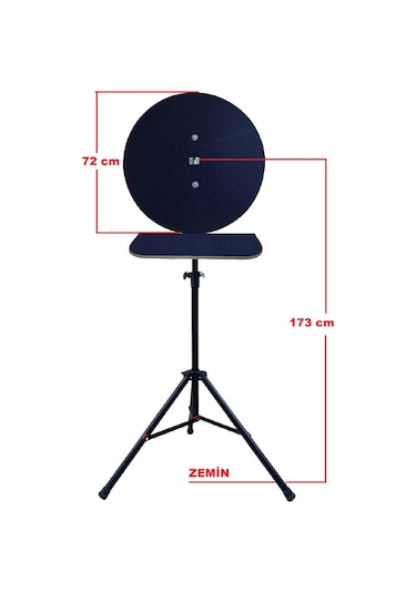 Raf Düzenekli Tripod Ayaklı Dart Arkalık Stand Seti Lacivert