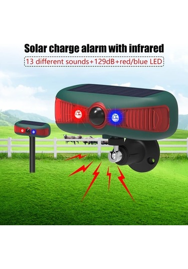 Motion003 2025 Yükseltme Ses Dalgası Teknolojili N911y Red 1pc Güneş Enerjili Hareket Algılamalı Bahçe Avlu Hayvan Kovucu Cihaz