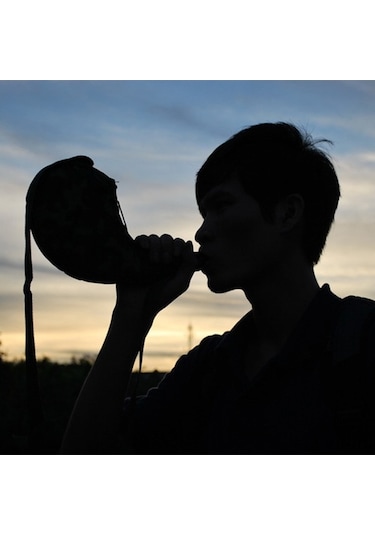 Fortunelane Askeri Eğitim İçin Dayanıklı 0.8l Kahverengi Su Kutusu Omuz Çantasıyla Kahverengi