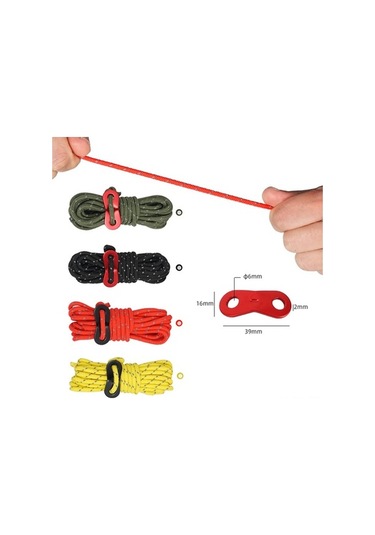 Tongxida 4'lü Naylon Çadır İpi Seti - 4 Renk Seçenekli, Dayanıklı Ve Uygun Yeşil