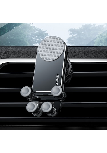 Oatsbasf Araba Yerçekimi Metal Braket Ölçeklenebilir Ve Kararlı Cep Telefonu Braketi Katlanır Ekran Cep Telefonu Özel Araba Braketi Çıkış Siyahı