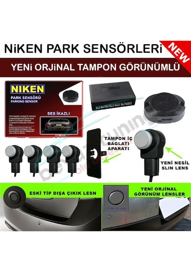Park Sensörü Arka Sesli Lens Görünümlü Yeni Nesil Lens Gri