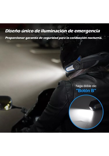 Yaozixa Motosiklet Kaskı Bluetooth Kulaklığı, Ses Kontrol Ve Konuşma Fonksiyonu, 1000mah Pil, Su Geçirmez, Bluetooth 5.0