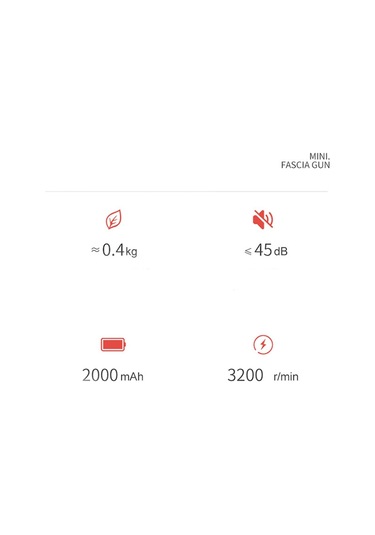 Sones Fascia Silah Cep Elektrik Şok Silahı Kas Masaj Silahı, Özellikler: Minia Pembe Çok Renkli