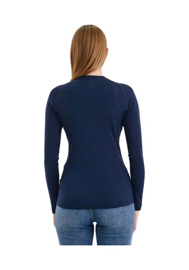 Woolona Alize Uzun Kollu Kadın Sweatshirt Navy Blue