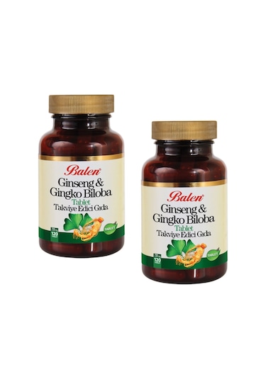 2 Adet Balen Ginseng & Gingko Biloba Tablet (120 Tablet 720 MG)
