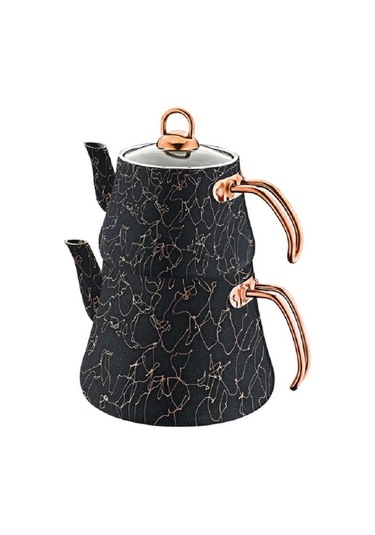 Oms 4 Parça Avangard L Boy Çaydanlık 8204 Bakır Renk Bakır