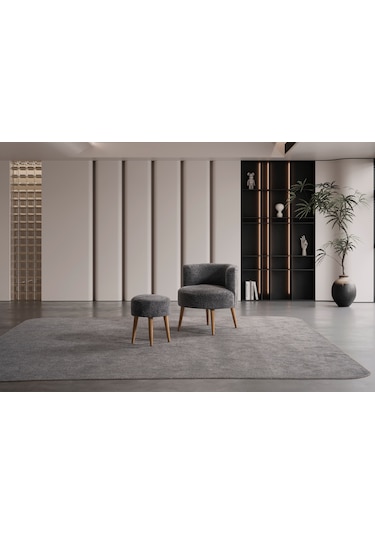 Panda Çay Seti Berjer Ve Puf Takımı Salon, Balkon, Ofis 2 Li Takım Renkli Çok Renkli