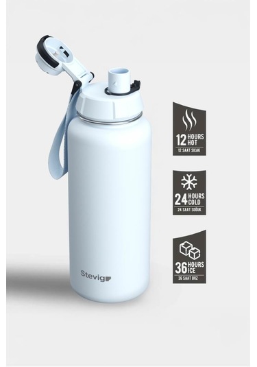Stevig 1 Hand Leak-proof Sızdırmaz Çelik Termos 1000 Ml Ice Melt St-216