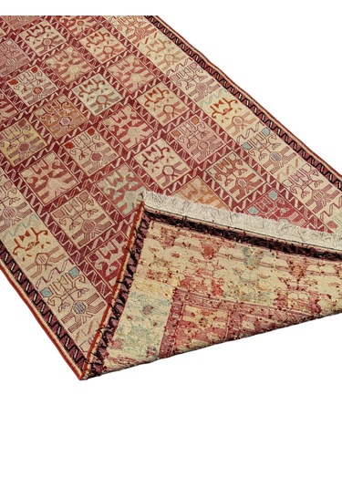 El Dokuma İpek Sumak Kilim 81x185 Yolluk Kilim