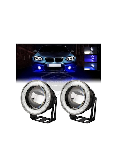 Peugeot Bipper 2008-2022 Uyumlu Üniversal Mercekli Angel Sis Farı Metal Su Geçirmez 76 Mm Ma Halkalı Gündüz Farı Sis Farı 54967267