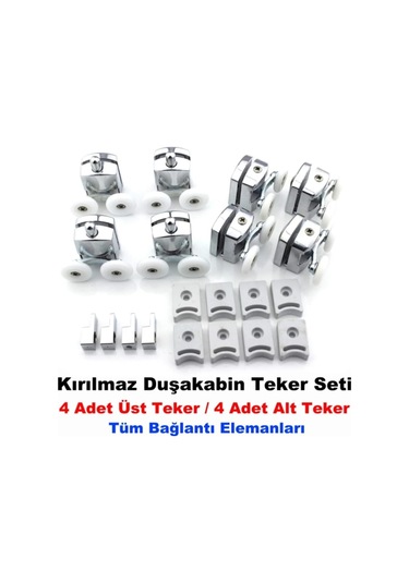 YAPI KALİTE Kırılmaz Duşakabin Tekeri Krom Çift Teker Duşakabin R Krom