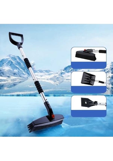 Wondernest Sones Seti Paslanmaz Kürek Kar Kapanabilen Gümüş Fırça Çelik Araba Açılıp Gümüş