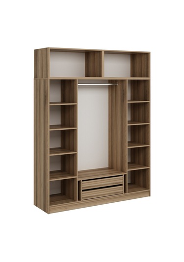 Minar Kale 4 Kapaklı 2 Ç Dolap Ve Yüklük Dore 255cm Ceviz