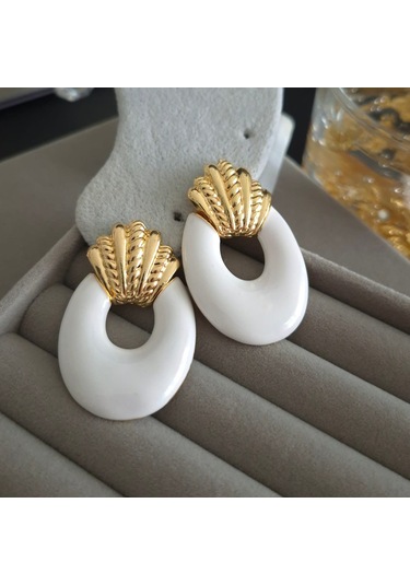 Vip Özel Seri Çift Renk Vintage Kadın Küpe Çok Renkli