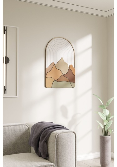 Dekoratif Dağ Tasarımlı Modern Ahşap Tablo