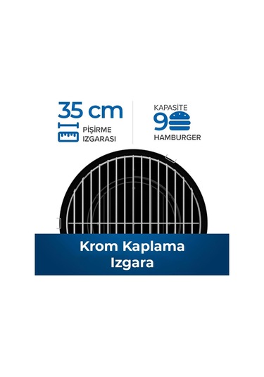 Napoleon Premium 14 Taşınabilir Kömürlü Mangal Barbekü 35cm Siyah