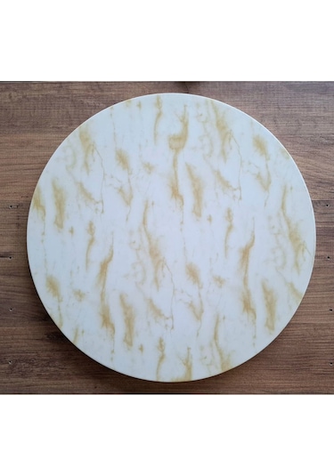 Fbt Üçlü Sehpa Servis Sehpasi Ceviz Mdf Lam Kaplama Tabla Siyah Metal Ayak Siyah