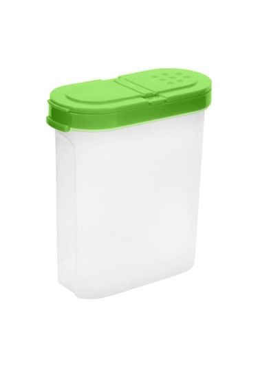 Yeşil Şeffaf Baharat Kavanozları Şeffaf Baharat Kavanozları Çift Kapaklı Mutfak Depolama Yeşil