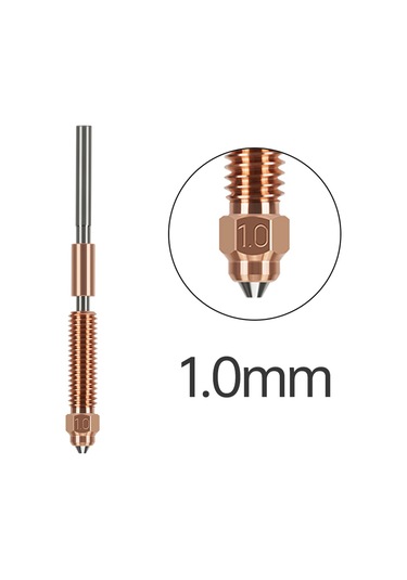 Ximistore9 Ender-3 V3, K1c, K1 Max İçin 1.0mm Krom-zirkon Bakır Nozul - Yüksek Performanslı 3d Yazıcı Aksesuarı