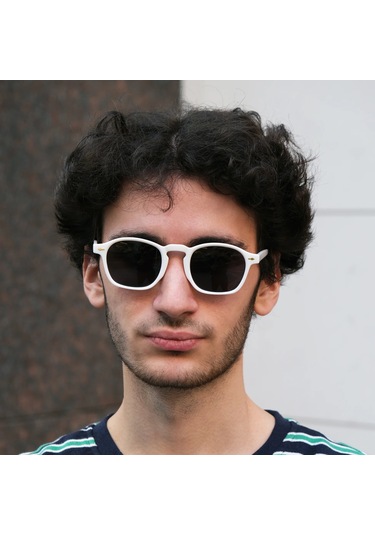 Rafael Beyaz Unisex Güneş Gözlüğü