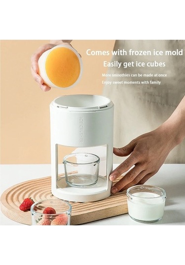 Ulzyvf Manuel Traş Buz Makinesi, Ev Manüel Buz Kırıcı, Beyaz Pratik Tasarım Beyaz